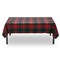 Christmas Plaid Tablecloth - Red Multi Cotton, 96" x 60" - Machine Washable Holiday Table Decor